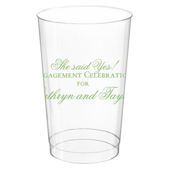Basic Text of Your Choice Clear Plastic Cups